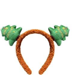 Plüsch-Haarband mit weihnachtlichem Thema, Festival, Fotografie, Haarschmuck für Frauen und Mädchen, Pferdeschwanz, Anti-Rutsch-Stirnbänder für Erwachsene, Weihnachts-Stirnbänder für Frauen, von YIAGXIVG