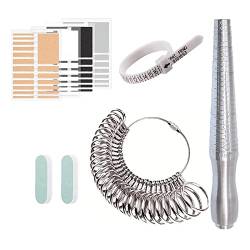 YIAGXIVG Messwerkzeug-Set mit Dorn aus hochwertigem Metall, Fingergrößenmessgerät, Messwerkzeug für Schmuckherstellung, Männer und Frauen von YIAGXIVG