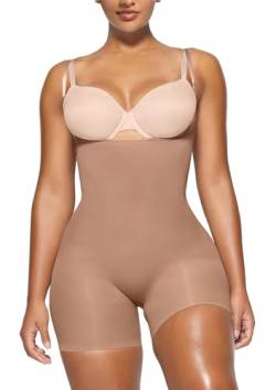 YIANNA Shapewear Damen Bauchweg Stark Formend Nahtlos Body Shaper Bodysuit Miederbody Formender Hose mit Bein Shaping Sienna 5258 2XL/3XL von YIANNA