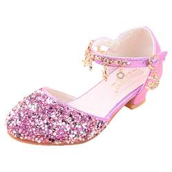 YIBLBOX Kleine Mädchen Glitzern Mary Jane Prinzessin Party Kleider Schuhe Niedriger Absatz 3 cm Sandalen von YIBLBOX