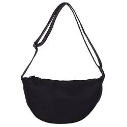 YIGEBAG Modische Halbmond-Kuriertasche for Damen, Crossbody-Taschen, lässig, einfach, tragbar, elegant, weibliche Handtaschen, Schwarz , 290*160*100mm von YIGEBAG