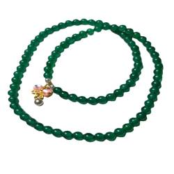 YIGEDAN Naturstein-Armband, 6 mm, grüner Kristall, minimalistisch, handgefertigt, Stein von YIGEDAN
