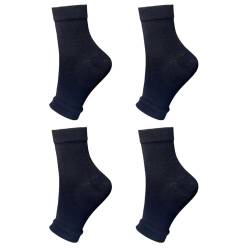 4 Stück Plantarsocken Mit Fußgewölbeunterstützung Für Männer Und Frauen Knöchel Kompressionssocken Für Fuß Fersenentlastung Orthesen Kompressionssocken Fußstützsocken Sportliche von YIGZYCN