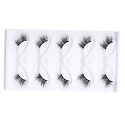 Halbe Wimpern Falsche Wimpern Natürliche Augenwimpern 3D Wimpern Mit Lockigem Akzent Verlängerung Wispy Lashes 3/4 Eckwimpern Packung Halbe Wimpern Natürliches Aussehen Set Halbe Wimpern Mit von YIGZYCN