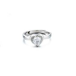 Damen S925 Sterling Silber Ringe Einfache Mode Liebhaber Offene Ringe Valentinstag Geschenk von YILDEX