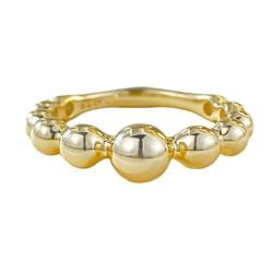 YILDEX Mode S925 Sterling Silber Ringe Modischer Damenschmuck Romantische Heiratsantragsringe,Golden,8 von YILDEX