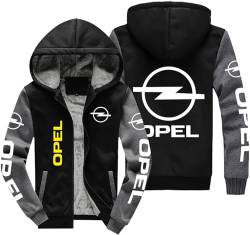 YILILK Herren Hoodie Jacken Sweatshirts für O.P.E.L Print Fleece Sweater Casual Hooded Coats Zipper Hoodies für Motorrad Radfahren - Geschenk von YILILK