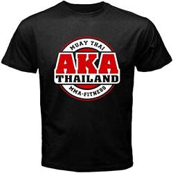 Aka Thailand Gym Logo Muay Thai Kick Boxing Men's Black T-Shirt Size Black S von YILIN