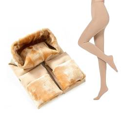 YILPA Thermal Tights für Frauen, Thermal Tights Leggings mit Inner Fleece Tights Gefütterte Tights Winter Fake Transparente Hautfarbe von YILPA