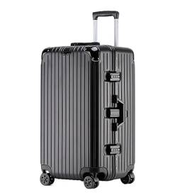 YIMAILD Gepäckkoffer Handgepäck 24-Zoll-Koffer mit breitem Griff, Hartschale mit Aluminiumrahmen, Spinnerräder, TSA-Schloss, aufgegebenes Gepäck von YIMAILD