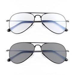 LJIMI Photochrome Progressive Multifokus Lesebrille Multifokal Leser Übergang Sonnenbrillen für Männer Frauen UV-Schutz Sonnenbrille Blaulicht blockierende Computerbrille Brille Anti-Glanz Brillen von YIMI