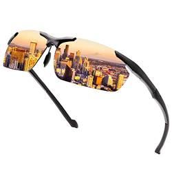 LJIMI Polarisierte Sportbrille Sonnenbrille Fahrradbrille mit UV400 Schutz für Herren Damen Autofahren Laufen Wandern Radfahren Angeln Golf TR90 Superleichtes Unzerbrechlicher Rahmen Brille von YIMI