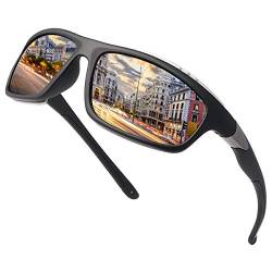 LJIMI Polarisierte Sportbrille Sonnenbrille Fahrradbrille mit UV400 Schutz für Herren Damen Autofahren Laufen Wandern Radfahren Angeln Golf TR90 Superleichtes Unzerbrechlicher Rahmen Brille von YIMI