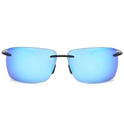 Polarisierte Sport-Sonnenbrille für Männer und Frauen Fahren Radfahren Laufen Angeln Golf 100% UV-Schutz Randlose Sonnenbrille Mode Unisex Shades Retro-Brille Anti-Glare Classic Mirror Lens Eyewear von YIMI