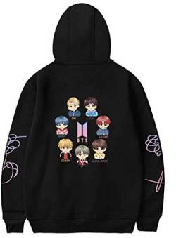 YIMIAO Damen Musik Fans Hoodie kugelsicher Jugendliga Mitglieder Logo Pullover Cooles KPOP Street Fashion Top Kapuzenpullover für Herren(L) von YIMIAO