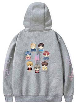 YIMIAO Damen Musik Fans Hoodie kugelsicher Jugendliga Mitglieder Logo Pullover Cooles KPOP Street Fashion Top Kapuzenpullover für Herren(L) von YIMIAO