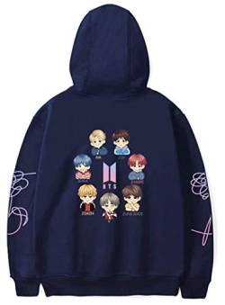 YIMIAO Damen Musik Fans Hoodie kugelsicher Jugendliga Mitglieder Logo Pullover Cooles KPOP Street Fashion Top Kapuzenpullover für Herren(M) von YIMIAO