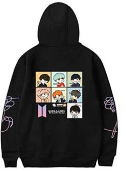 YIMIAO Damen Musik Fans Hoodie kugelsicher Jugendliga Mitglieder Logo Pullover Cooles KPOP Street Fashion Top Kapuzenpullover für Herren(S) von YIMIAO