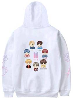 YIMIAO Damen Musik Fans Hoodie kugelsicher Jugendliga Mitglieder Logo Pullover Cooles KPOP Street Fashion Top Kapuzenpullover für Herren(XL) von YIMIAO