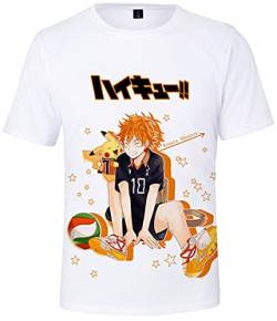 YIMIAO Herren Damen Haikyuu Japanese Anime Kageyama T-Shirts Unisex Tee Casual Kurzarm Sommer Tshirt (XXS) von YIMIAO