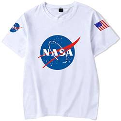 YIMIAO Herren Space Shuttle T-Shirt Damen Tee NASA Kurzarm Insignia bequemes T Shirt(XXL) von YIMIAO