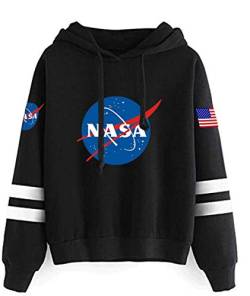 YIMIAO Herren Up to Date NASA Logo Hoodie Unisex apuzenpullover Damen Pullover(4XL) von YIMIAO