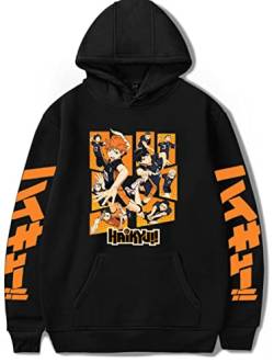 YIMIAO Mädchen Damen Up to Date Japanese Haikyuu Hoodie Casual Anime Volleyball Junior Sweatshirt Unisex Karasuno High School Kapuzenpullover Herren Pullover(M) von YIMIAO