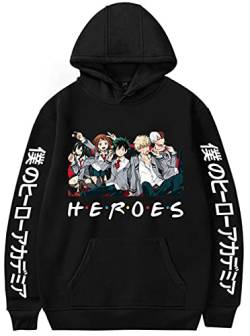 YIMIAO My Hero Academia Anime Serie Pullover Hoodie für Herren Damen Todoroki Shoto Kapuzenpullover Sweatshirt(XL) von YIMIAO