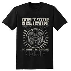 Journey Detroit Don't Stop Believing Men's T-Shirt Unisex Men Tee Shirt Black XL von YINGHUA