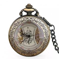 Herren- und Damenaccessoires Steampunk Skeleton Mechanische Taschenuhren Männer Antike Luxusmarke Halskette Taschenuhr Kette Männliche Taschenuhr Hochzeitstag Vatertag Weihnachten Geburtstagsgeschenk von YINGMUZI