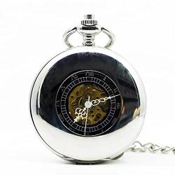 YINGMUZI Herren- und Damenaccessoires Steampunk Skeleton Mechanische Taschenuhren Sets Handaufzug Männer Frauen Fob Chain Watch Hochzeitstag Vatertag Weihnachten Geburtstagsgeschenk von YINGMUZI