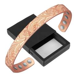 Kupfer-Armband 16,5 cm für Frauen Gesundheit mit Magneten Kupferarmbänder von YINOX