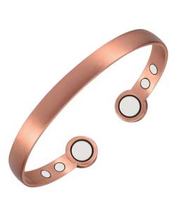 YINOX Magnetisches Kupfer-Armband für Arthritis, Männer und Frauen, Armreif mit 6 starken Magneten, verstellbar, 18 cm (WCP-0331) von YINOX