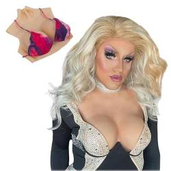 YINSUCDS High Neck Style Silikon Brüste C Cup Brustplatten für Crossdresser Transvestit Dragqueen von YINSUCDS