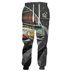 Tier Karpfen Angeln 3D Druck Jogginghose Männer Frauen Jogginghose Harajuku Streetwear Herbst Sweatpants, Hose 5, 36-41 von YIOLEAMP