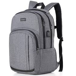 YIORMIOR Schulrucksack Jungen Mädchen Teenager, Rucksack Schule Laptop Rucksack für Herren Damen Daypacks für 17.3 Zoll Laptop Business Rucksack mit USB Ladeanschluss 35L von YIORMIOR