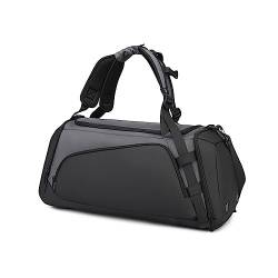 Multifunktionale Herren-Reisetasche mit großer Kapazität, wasserdichte Reisetasche for Reiserucksack, Handgepäck, Taschen mit Schuhbeutel (Grey : Gray) von YIORYO