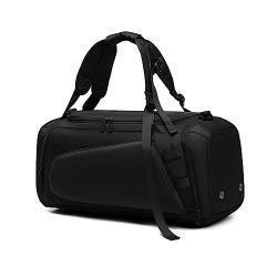 Sporttasche for Damen und Herren, Reiserucksack, Handgepäck-Rucksack, wasserdichte Sport-Reisetasche mit Schuhfach und Trocken- und Nasstrennung (Grey : Black) von YIORYO