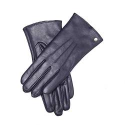 YISEVEN Damen Lederhandschuhe Wolle Gefüttert Touchscreen Handschuhe Leder Winterhandschuhe Damenhandschuhe Warm Elegant Lammfell Frauen fingerhandschuhe Autohandschuhe Geschenke, Navy Blau XXXL von YISEVEN