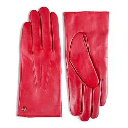 YISEVEN Damen Lederhandschuhe Wolle Gefüttert Touchscreen Handschuhe Leder Winterhandschuhe Damenhandschuhe Warm Elegant Lammfell Frauen fingerhandschuhe Autohandschuhe Geschenke, Rot Klein/6.5" von YISEVEN