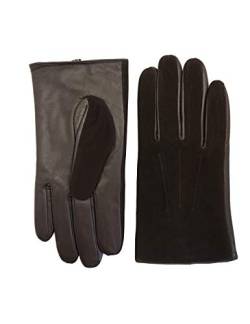 YISEVEN Herren Lammfell Wildlederhandschuhe mit warmem Futter, Touchscreen, Herren Winter elegante Schaffell Echtleder Winterhandschuhe, warm gefüttert Geschenke, braun, klein / 8,5 Zoll von YISEVEN