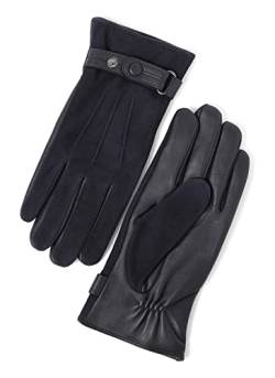 YISEVEN Herren Touchscreen Schaffell Wildleder Handschuhe mit Warm Wildlederhandschuhe Gefüttert Elegant Lederhandschuhe Winter Leder Männer Autofahrer Winterhandschuhe Geschenke, Blau Klein/8.5" von YISEVEN