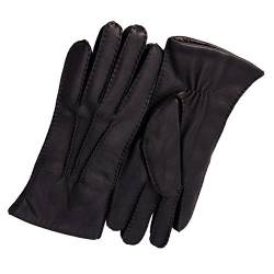 YISEVEN Lederhandschuhe Damen Hirschleder Kaschmir Handschuhe Gefüttert Handgenäht Leder Winter Elegant Warm Echtleder Autohandschuhe Winterhandschuhe Damenhandschuhe Frauen Geschenke, Schwarz XL/8.0" von YISEVEN