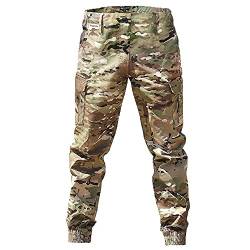 YIYINGSI Herren wasserdichte Taktische Hose - Camouflage Military Multi-Pocket Casual Jogger Pant, Pendler Cargohose Elastisch Atmungsaktiv Streetwear,1,M von YIYINGSI