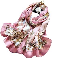 YIYUAN Damen Seide Schal,100% Maulbeerseide,170x50 cm Langer Seidenschal Halstuch für alle Jahreszeiten Schaltuch (Color 6#) von YIYUAN