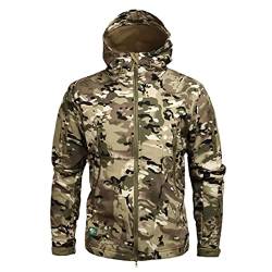Herren Militär Camouflage Fleece Jacke Armee Taktische Kleidung Männer Camouflage Windbreaker, CP, L von YIZHIWANG