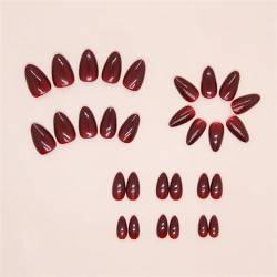 24 Stück French False Nail Full Cover DIY Dekoration Nägel Spitze Einfache und schnelle Nagelkunst für Frauen Künstliche Nägel von YIZITU