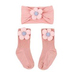 Blumen Stirnband Und Socken Set Für Baby Unisex Jungen Und Mädchen Süßer Kopfschmuck Gestrickte Babysocken Duschgeschenk Zubehör Elastisches Und Rutschfestes Baby Haarband von YIZITU