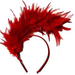 Flapper-Feder-Stirnband, Feder-Stirnband, Burlesque-Kopfbedeckung mit Federn, Flapper-Kopfschmuck, Mardi Gras, Flapper, Kopfschmuck für Damen von YIZITU