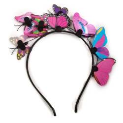 Schmetterlings-Fascinator-Hut, 3D-Schmetterlings-Stirnband, Schmetterlings-Kopfschmuck, Teeparty-Hut, Schmetterlings-Haarband, Schmetterlings-Haarreif, 3D-Schmetterlings-Stirnband von YIZITU